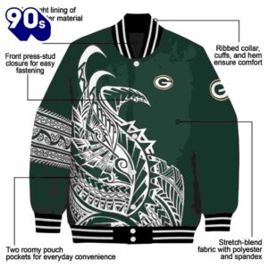 Green Bay Packers Tribal Art Green White Black Jacket