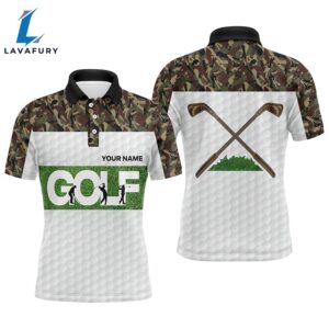 Green Camouflage Mens Golf Polo…