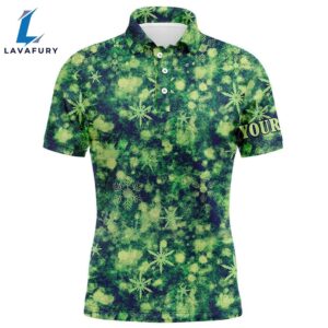 Green Christmas Pattern Mens Golf…