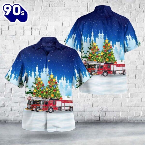 Green Cove Springs, Florida, Clay County Fire Rescue Christmas Hawaiian Shirt