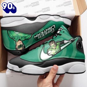 Green Lantern Air Jordan 13 Sneakers Super Heroes Custom Shoes