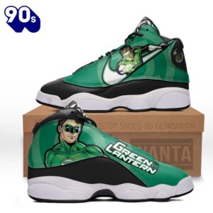 Green Lantern Air Jordan 13 Sneakers Super Heroes Custom Shoes