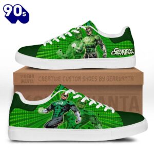 Green Lanturn Stan Smith Shoes Gift For Your Kid