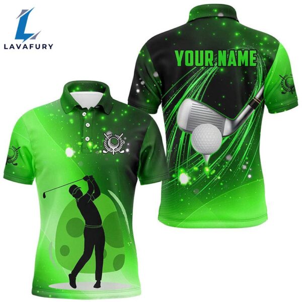 Green Light Golf Ball Clubs Mens Golf Polo Shirts Custom Golf Outfits   Gift Christmas