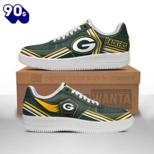 Green Packers Air Sneakers Custom Force Shoes For Fans