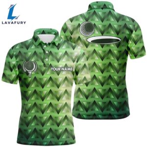 Green Triangle Pattern Mens Golf…