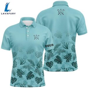 Green Tropical Mens Golf Polo…