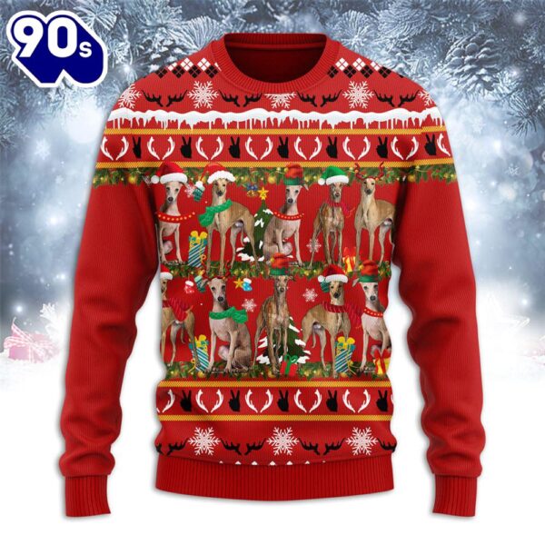Greyhound Merry Christmas Ugly Sweater