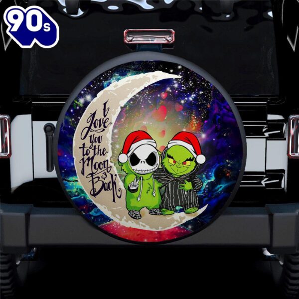 Grinch And Jack Nightmare Before Christmas Spare Tire Covers Gift For Campers  Merry Christmas