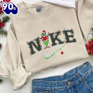 Grinch Christmas Snow Vintage Grinch Christmas Embroidered Shirt