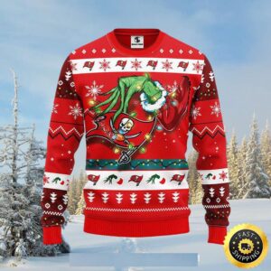 Grinch With Christmas Lights  Ugly Christmas Sweater