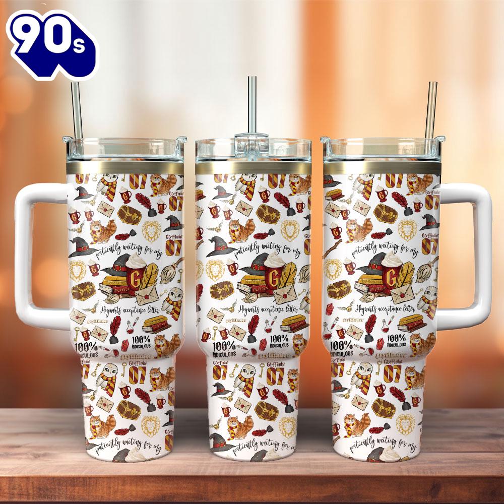 Gryffindor Harry Potter Movie Custom Stanley Quencher 40oz Stainless Steel Tumbler With Handle For Fans Gryffindor Harry Potter Movie Custom Stanley Quencher 40oz Stainless Steel Tumbler With Handle For Fans