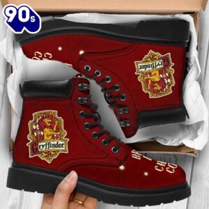 Gryffindor Leather Leather Boots Harry Potter House Badge