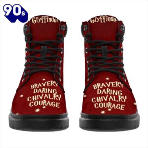 Gryffindor Leather Leather Boots Harry Potter House Badge