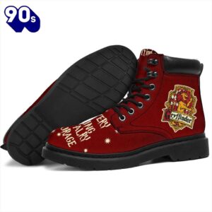 Gryffindor Leather Leather Boots Harry Potter House Badge