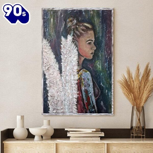 Guardian Angel Painting Wall Art Decor Mixed Media Art  Poster Gift Christmas