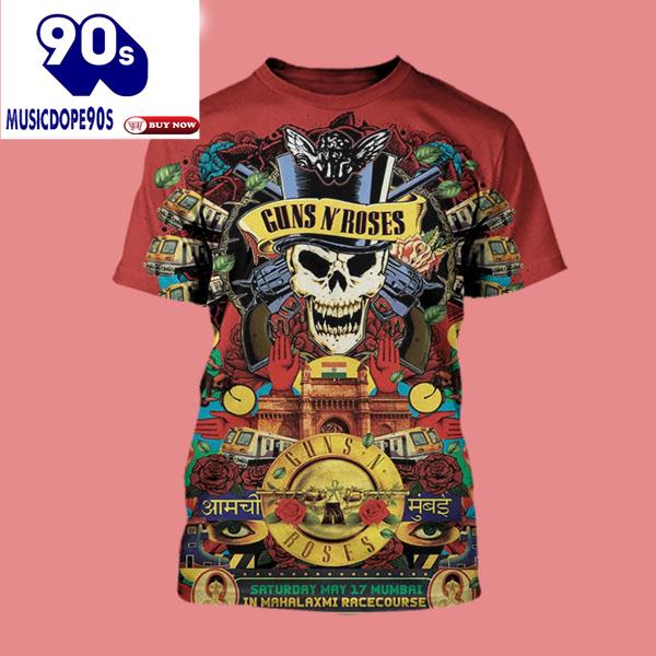 Guns N Roses Summer Tour 2025 Show At Mahalaxmi Race Course In Mumbai On May 17 2025 Event Shirt Guns N Roses Summer Tour 2025 Show At Mahalaxmi Race Course In Mumbai On May 17 2025 Event Shirt