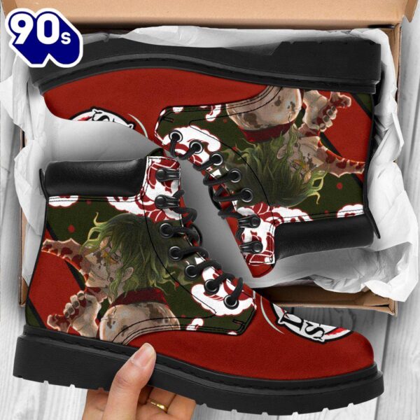 Gyutaro Leather Boots Shoes Demon Slayer Anime Custom