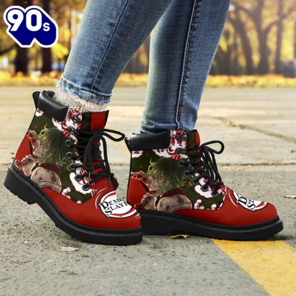 Gyutaro Leather Boots Shoes Demon Slayer Anime Custom