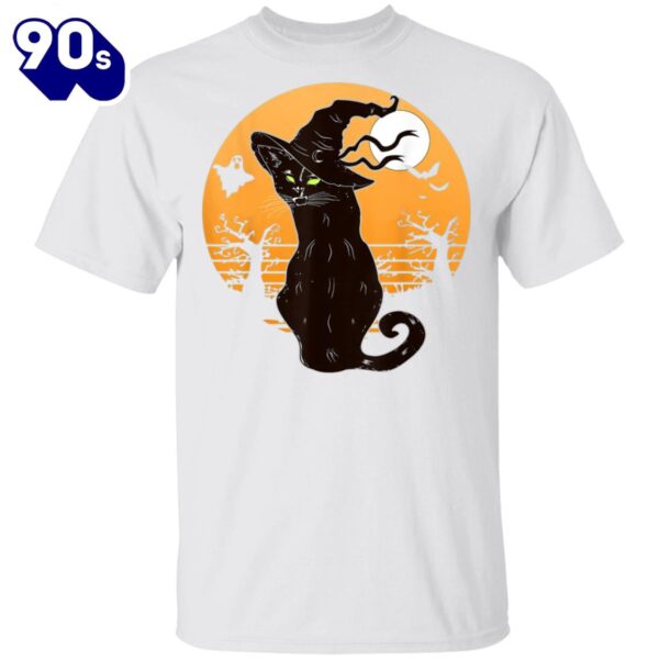 Halloween 2024 Retro Halloween Black Cat T-Shirt
