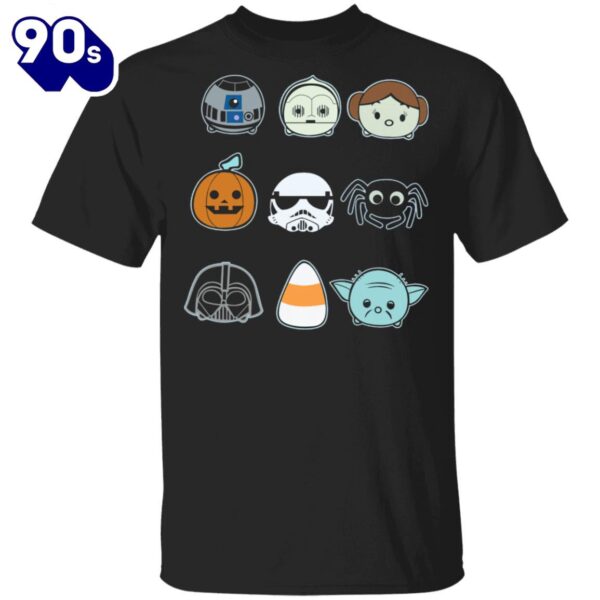 Halloween 2024 Round And Mini Faces Star Wars Halloween T-Shirt