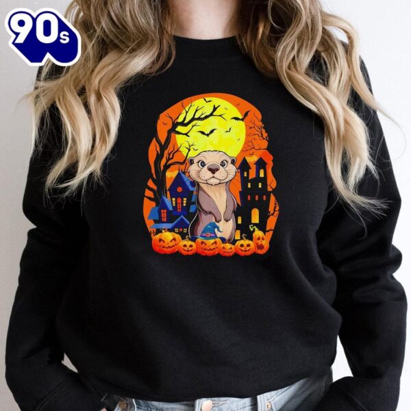 Halloween 2024 Sea Otter With Pumpkins Halloween Shirt