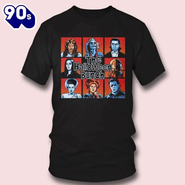 Halloween 2024 The Halloween Bunch Shirt Frankenstein Winifred Sanderson Michael Myers