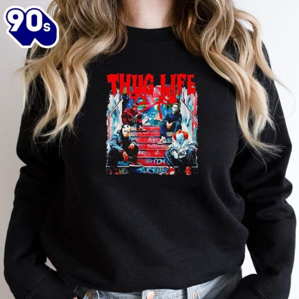 Halloween 2024 Thug Life Horror Characters Halloween Shirt