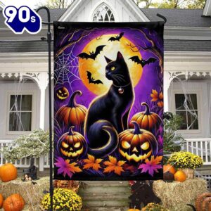 Halloween Halloween Black Cat Flag,…