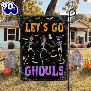 Halloween Halloween Dancing Skeleton Flag…