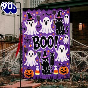 Halloween Halloween Flag Ghost Boo…