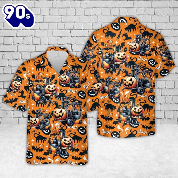 Halloween Forklift Hawaiian Shirt