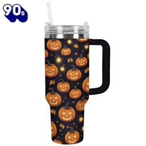 Halloween Glowing Pumpkinscustom Stanley Cup…