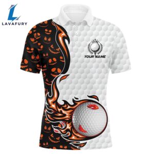 Halloween Pattern Orange Golf Ball…