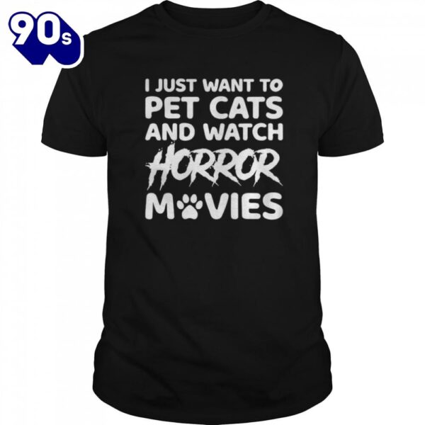 Halloween Pet Cats And Watch Horror Movies Shirts