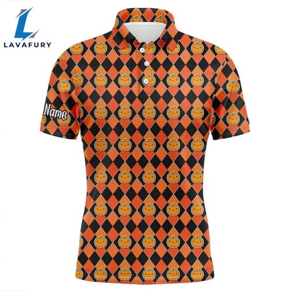 Halloween Pumpkin Seamless Orange Pattern Custom Mens Golf Attire   Gift Christmas