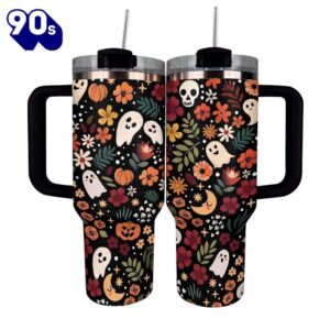 Halloween Spooky Chic Custom Stanley Cup 40 Oz Tumbler With Handle