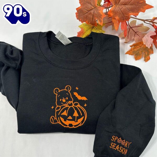 Halloween Winnie The Pooh Embroidered Sweatshirt Gift Christmas