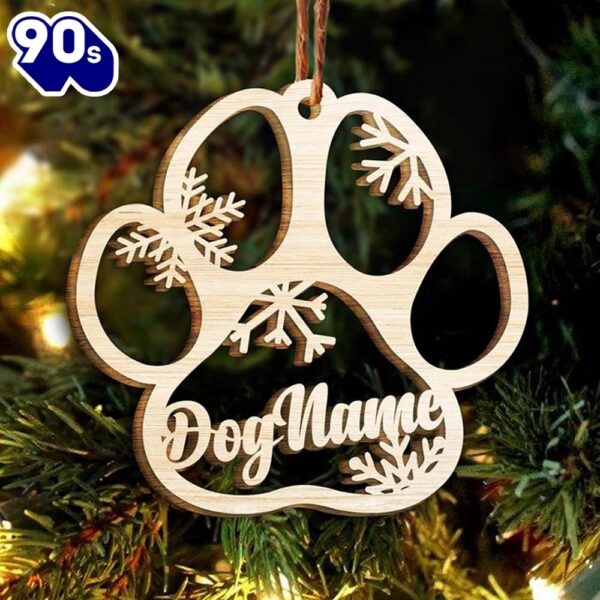 Happy Christmas With Fur Babies – Personalized Paw Ornament, Gift For Christmas