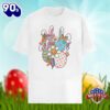 Happy Easter Day With Bunny Eggs Graphic Shirt