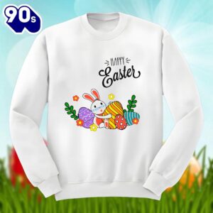 Happy Easter Day With Bunny Eggs Shirt Idea