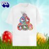 Happy Easter Day With Bunny Kitty Eggs Graphic Shirt