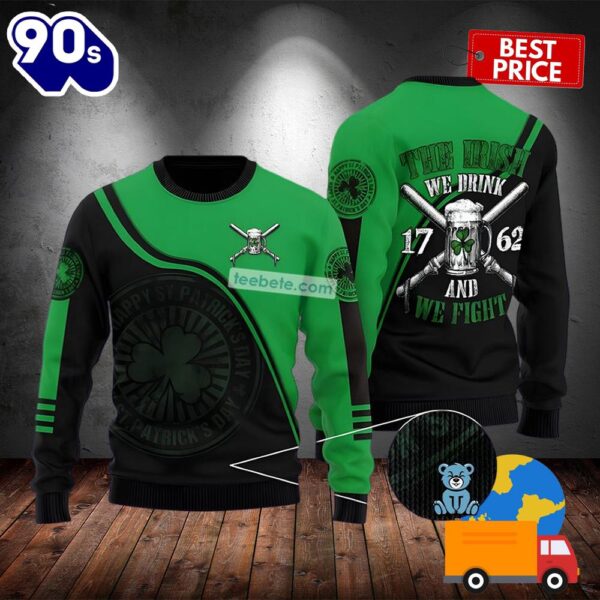 Happy St Patrick Day With Beer Green Funny Ugly Sweater 2025