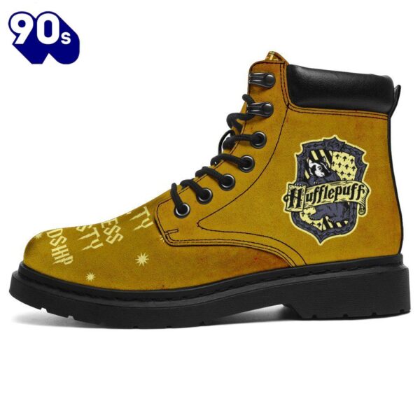 Harry Potter Hufflepuff Timbs Leather Boots Custom Shoes For Fan