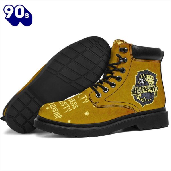 Harry Potter Hufflepuff Timbs Leather Boots Custom Shoes For Fan