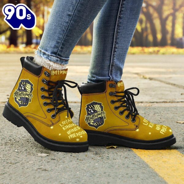 Harry Potter Hufflepuff Timbs Leather Boots Custom Shoes For Fan