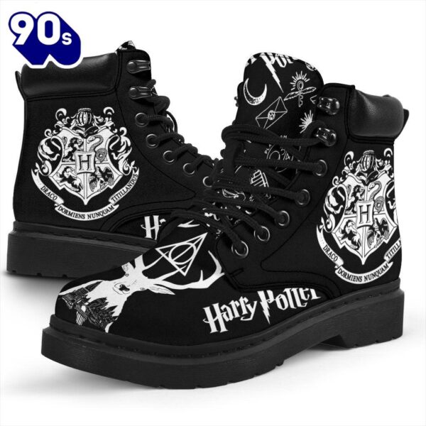 Harry Potter Leather Leather Boots Custom Badge For Fans