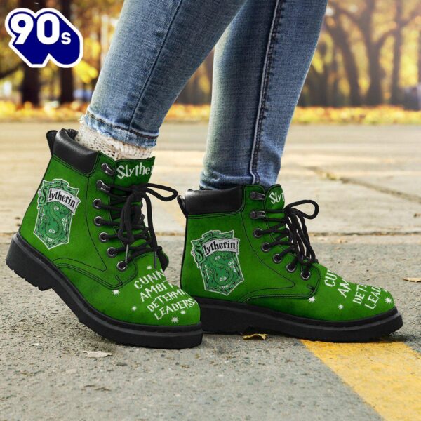 Harry Potter Slytherin Timbs Leather Boots Custom Shoes For Fan