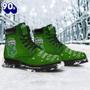 Harry Potter Slytherin Timbs Leather Boots Custom Shoes For Fan