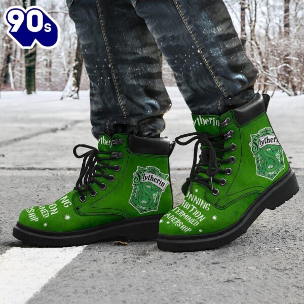 Harry Potter Slytherin Timbs Leather Boots Custom Shoes For Fan